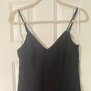 NEW Black Prom Dress with slit & bows in back (L)